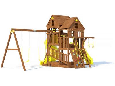 Детская игровая площадка Пейзаж 6 с трубой и спуском