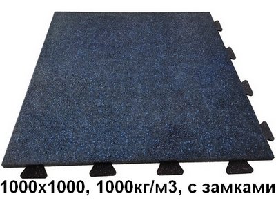 Резиновая плитка Sport Рlit Space 1000х1000 (25-30 мм), 1000 кг/м3, с замками