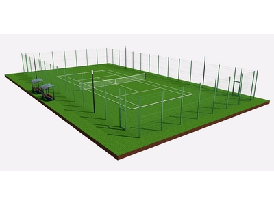 Теннисный корт TORUDA 2 (37х19, игровое поле 24х11)